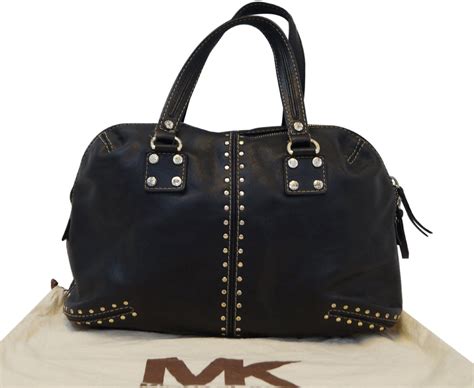 michael kors gold drawstring handbag|Michael Kors studded leather handbags.